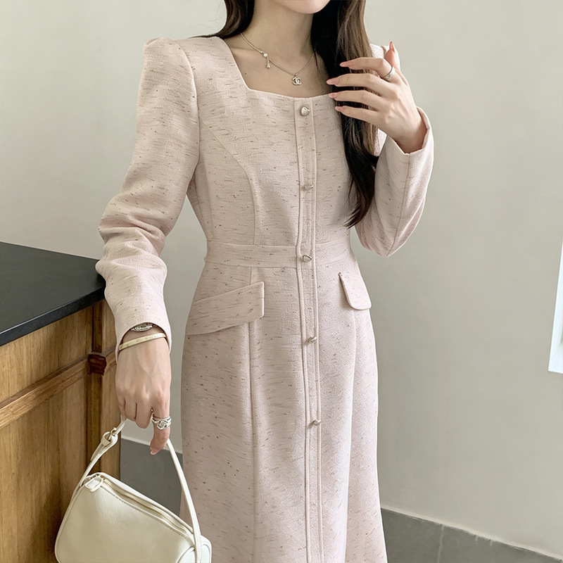 2026 Autumn New Style Chanel-Inspired Long Sleeve Dress for Women, Waist-Cinching Mermaid Long Dress, Gentle Style, Slimming Effect Qx-077 2026 Autumn New Style Chanel-Inspired Long Sleeve Dress for Women, Waist-Cinching Mermaid Long Dress, Gentle Style, Slimming Effect Qx-077