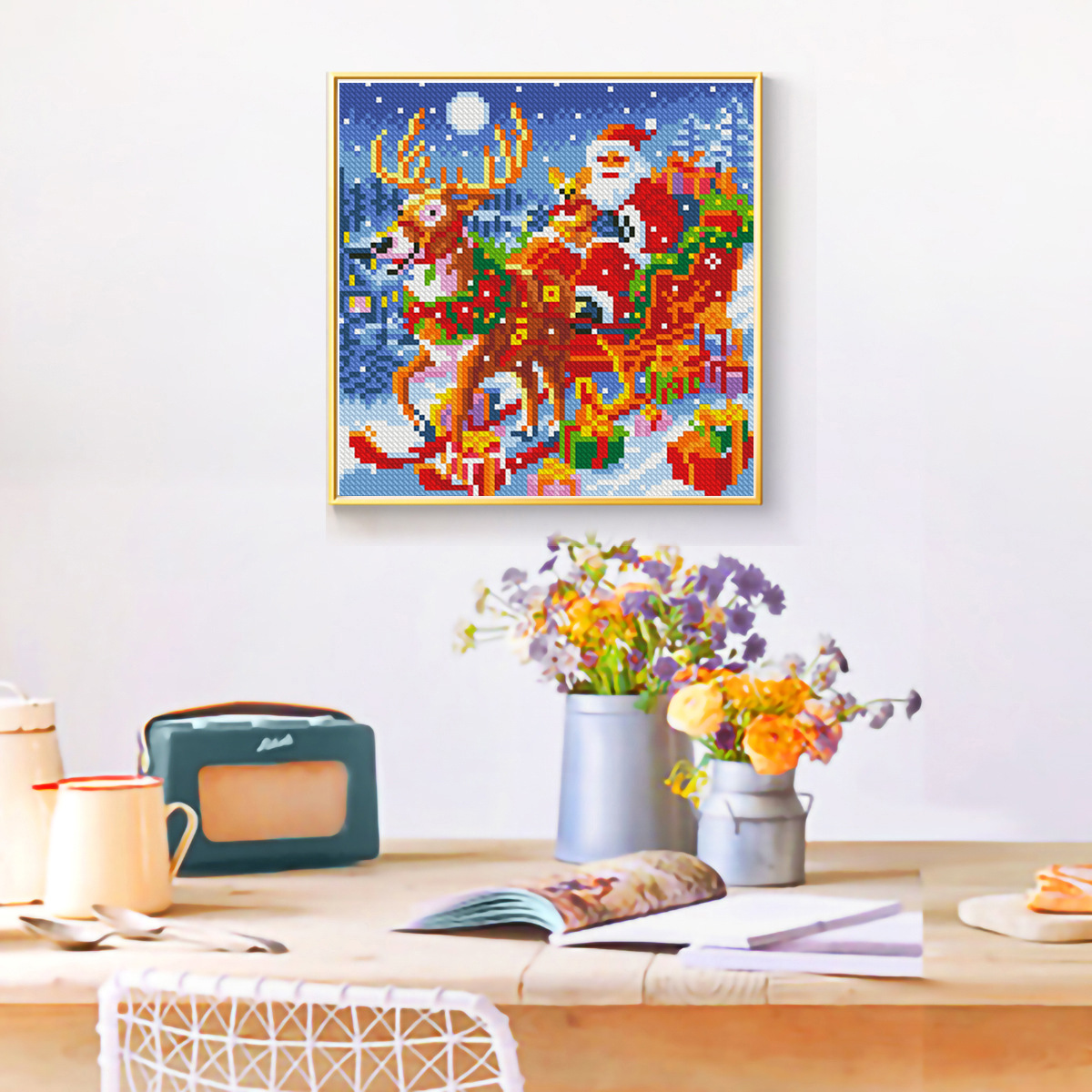 Colección de Pequeños Artículos de Punto de Cruz de 24*24CM, Nuevos Patrones de Punto de Cruz Sencillos para Principiantes 2026, Versión en Inglés
