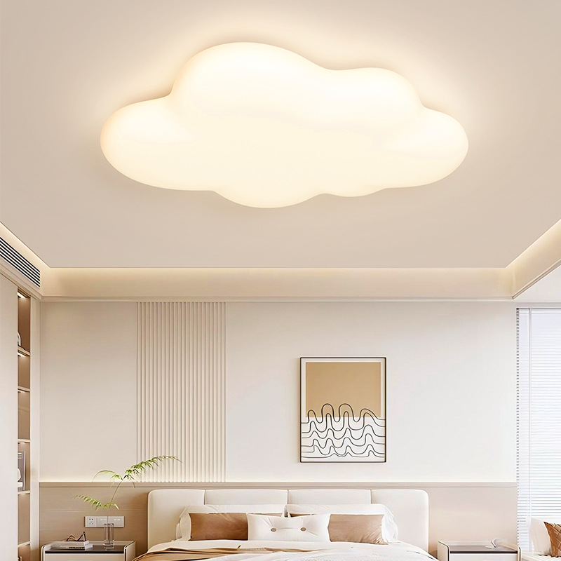 Gran vista jardín lámpara de sala de estar crema viento lámpara de dormitorio nueva moderna simple protección de ojos lámpara principal de sala de estar lámpara Zhongshan 293L