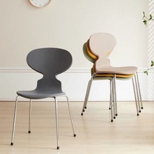 新款北欧风餐椅中古椅现代简约塑料奶油家居蚂蚁休闲化妆椅洽谈椅