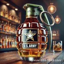 �羳��؛��Ʒ2025Grenade Whiskey bottle������ʿ�ɾ�ƿ����ƿ