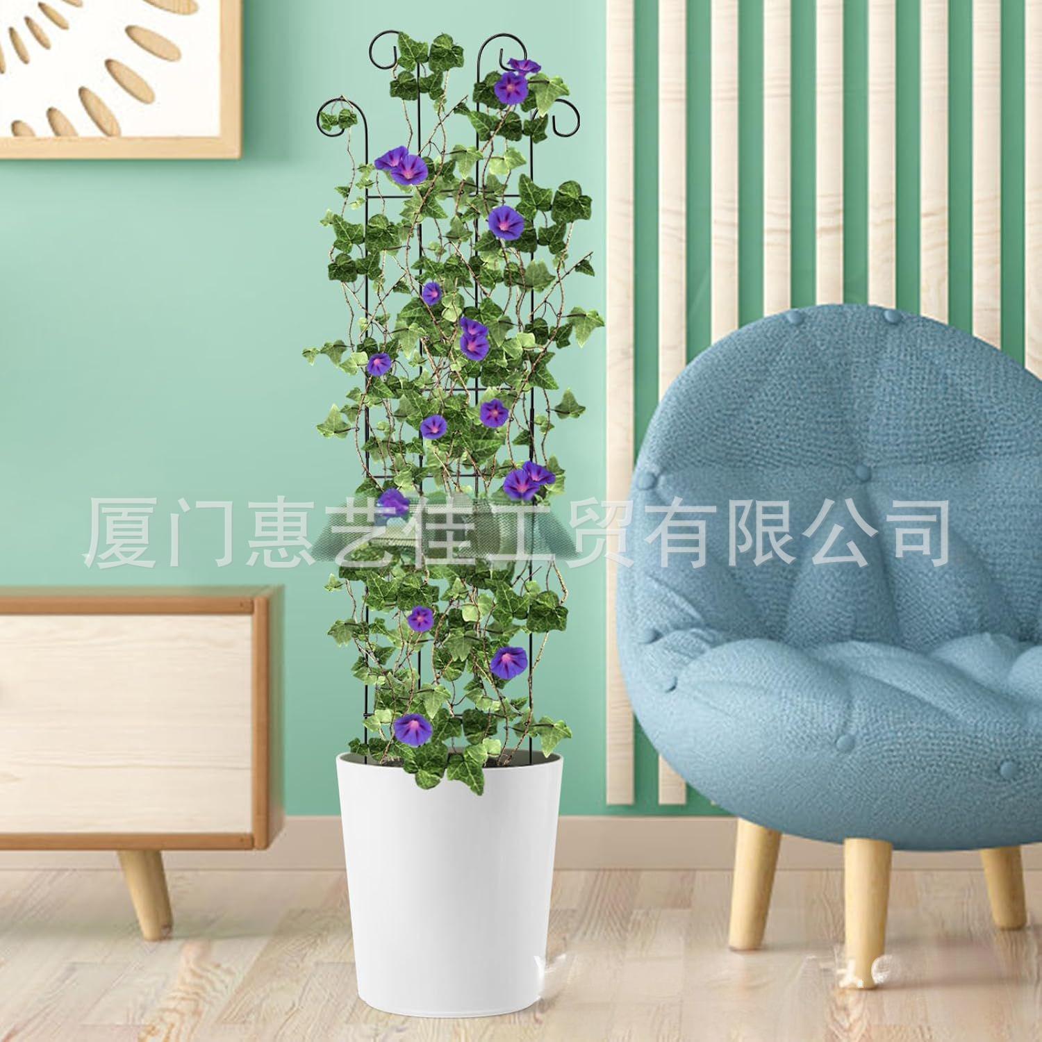 铁艺爬藤架庭院家用花架室内阳台客厅落地造型架铁线莲兰花支架