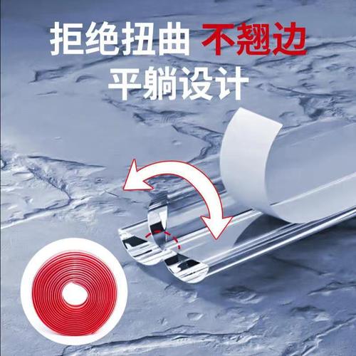New W-type transparent anti-collision strip without glue, 10MM*2.0MM no-glue protective edge strip for children to prevent bumps