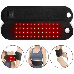 Red Light Physiotherapy Wrist Strap with Multiple Dual-Chip Leds for Sprained Wrist Pain and Strain, Wrist Brace with Heating Compress for Tendon Sheath Warmth