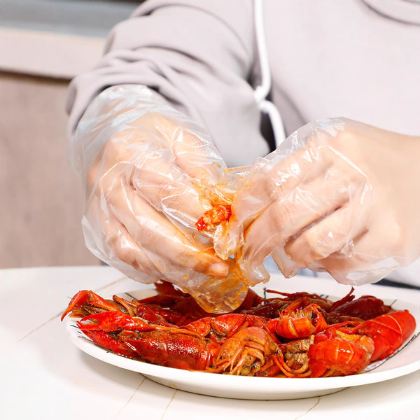 Disposable gloves jointly created by household thickened food grade…