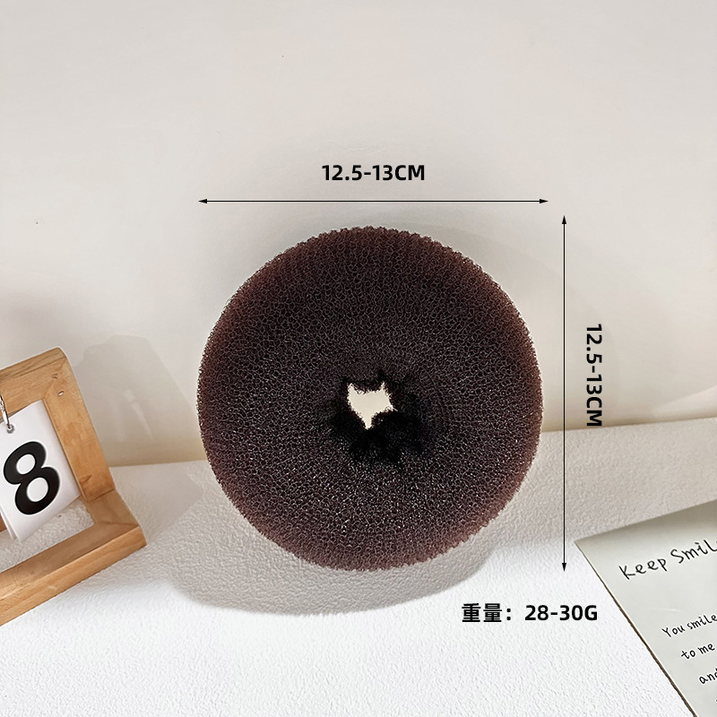 Platillo de rosquilla, mujer perezosa, lazo para el cabello con cabeza de bola esponjosa, artefacto para niños, tocado de capullo, accesorio para el cabello coreano