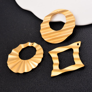 Stainless steel geometric earring accessories titanium steel connector DIY pendant earring making