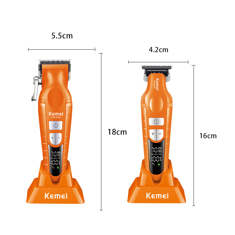 Set de Cortadora de Pelo Eléctrica Kemei KM-8543, Recortadora de Pelo Eléctrica Profesional con Pantalla Digital, Venta al Por Mayor