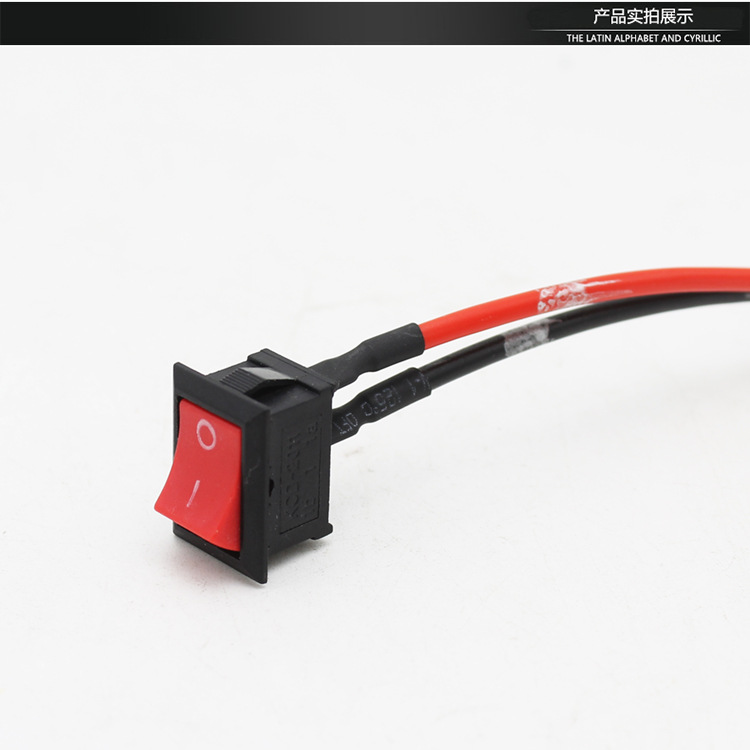 Interruptor de modificación de faro de coche eléctrico, botón de bocina de motocicleta, interruptor pequeño, fuente de alimentación del coche, cable de soldadura, interruptor de barco