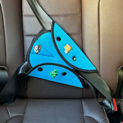 Child Safety Belt Protector Seat belt shoulder pad - car-blue-adjustment-retainer