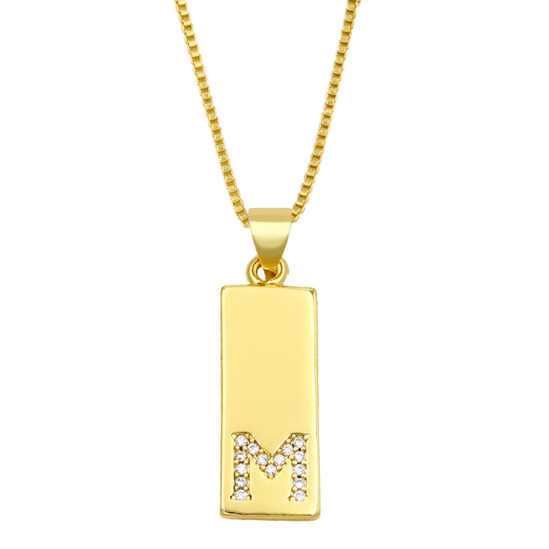 Collier Simple Rectangle 26 Lettres display picture 5