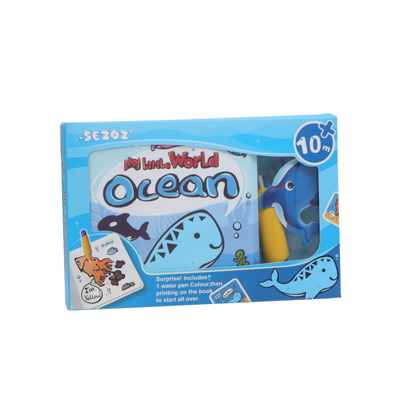 SEZOZ cambio de agua de Baño Libro mágico cambio de color Eva libro de tela educativa educación temprana libro de pintura de agua 0-3 años de edad juguetes infantiles