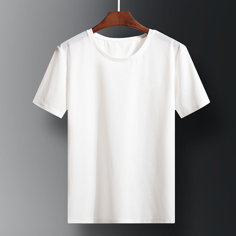 夏の男性の氷の目の半袖のtシャツの丸首の半袖の上着のゆったりしている大きいサイズの通気性のスウェットシャツの速乾|undefined
