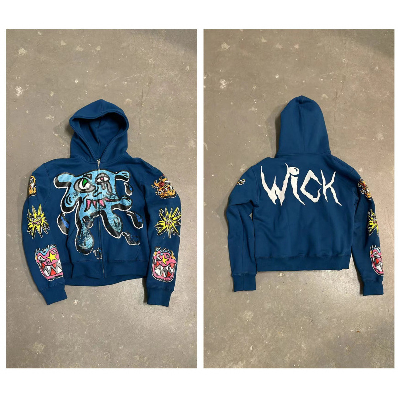 Men's Clothing European And American Trendy Brand Sweatshirt 3D Digital Printing Y2K Retro Unisex Loose Hoodie Sweatshirt_viptrois.com