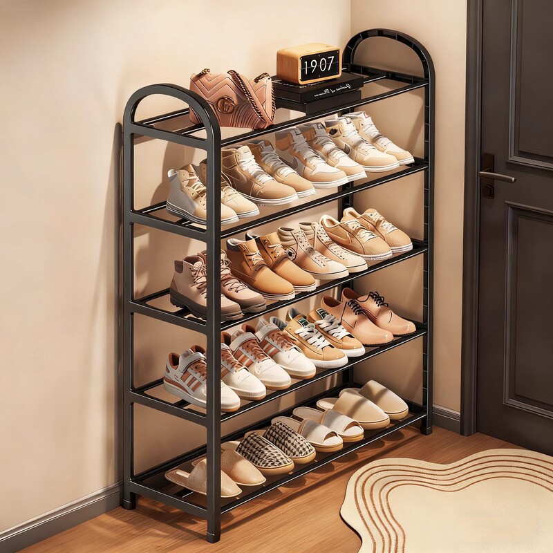 Multi-Layer Shoe Rack for Home Use at the Entrance, Small and Narrow Type for Entryway, Shoe Storage Rack for Rental Apartments, Simple Shoe Cabinet for Dormitories