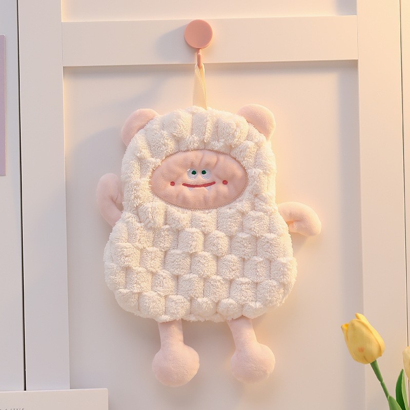 アニメの新しい台所でタオルを拭くのがかわいい浴室の家庭用吸水タオルを厚くして、毛を落とさない雑巾代発|undefined