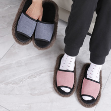 韩版新品懒人擦地拖鞋可拆洗全粘扣美丽绒底吸尘拖地扫地清洁拖鞋