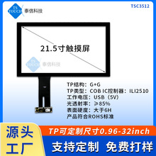21.5寸触摸屏电容G+G结构工控医疗自助导购系统框全贴液晶工控屏