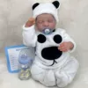 Close -eye levi white panda suit jacket