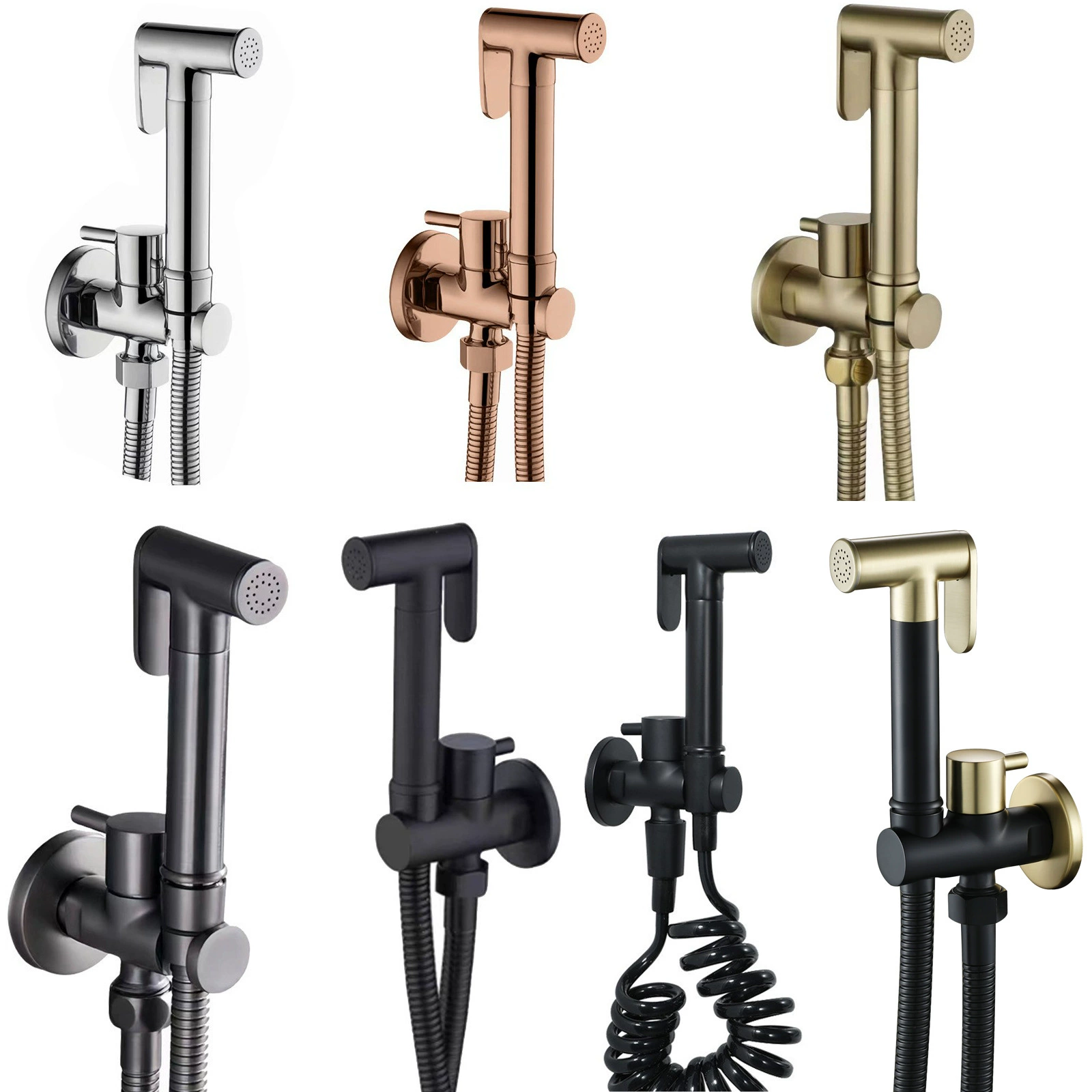 Черный мойка унитаз набор напыления пистолета для кухни высокого давления насадка для душа с одним управлением угловой шланг