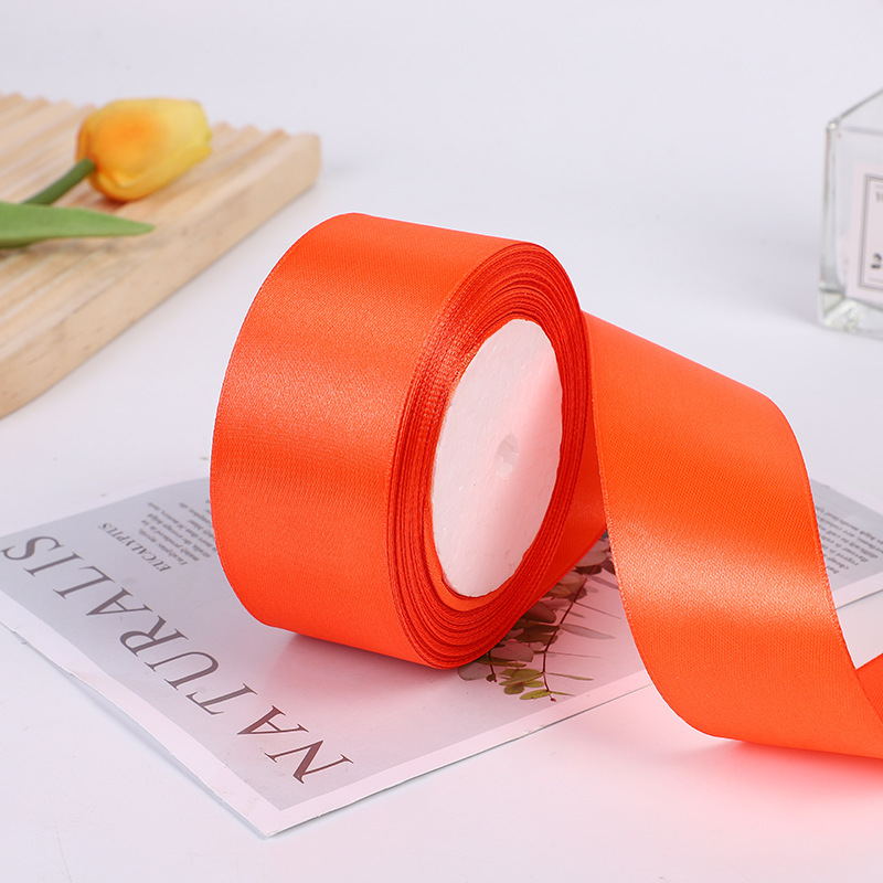 Cinta de poliéster de color de 5cm Diy decoración de boda, ramo de cinta, embalaje de regalo, cinta de cinta, fábrica de cinta al por mayor