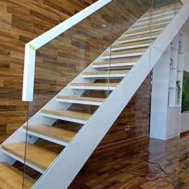 家用梯子楼梯装饰室内楼梯跃层复式小户型双梁玻璃梯厂家直销