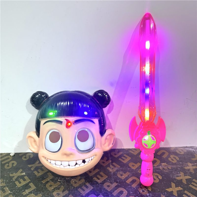 Máscara Nezha Máscara Nazha Juguetes creativos para niños Regalos de jardín de infantes Puesto de mercado nocturno