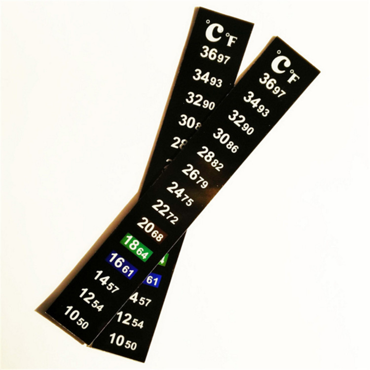 鱼缸温度计条18-34度鱼缸温度计条水族鱼缸温度贴 粘贴式液晶温度