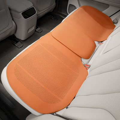 Seat cushion, seat cover — Ventilated - type-b-all-inclusive-thin-cushion-emma-orange-rear-row-1-piece