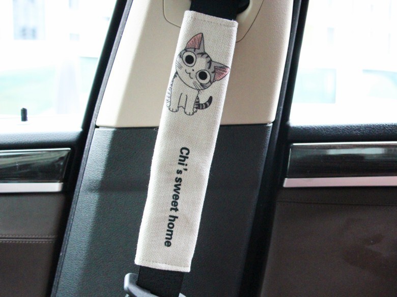 自動車シートベルト保護肩カバー保険ベルト四季延長アニメかわいい車用安全ベルトカバー保護カバー用品|undefined