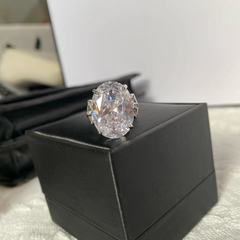 Versa鴿蛋仿莫桑戒指女 超大15*20橢圓輕奢高級感誇張白色鑽指環