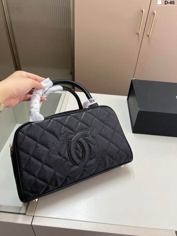 小香风包包中古vintage复古手提保龄球包感磨砂绒波士顿包|undefined