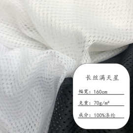 现货长丝满天星网眼布 50D小眼网布 鞋垫贴合布料 运动服校服里布