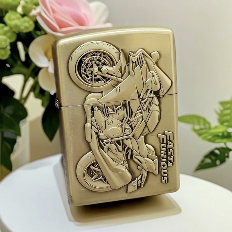 Personaje de queroseno de metal creativo más ligero en relieve Regalo De fábrica al por mayor tendencia de velocidad off-road motocicleta personalidad image 5