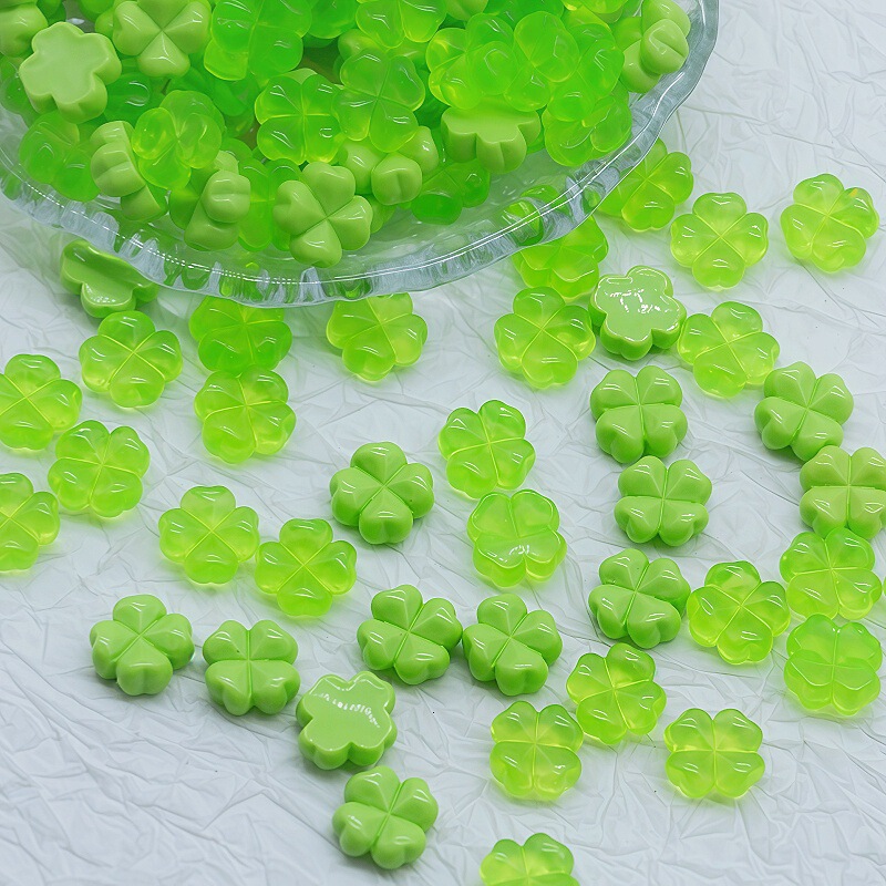 Decorative Embellishments Four-Leaf Clover DIY Mini Resin Cream Glue Patches Hair Clips Earphone Studs Creative Accessories Decorative Embellishments Four-Leaf Clover DIY Mini Resin Cream Glue Patches Hair Clips Earphone Studs Creative Accessories