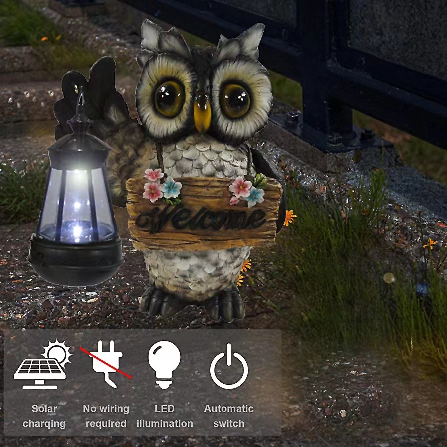 Solar Powered Owl Lantern