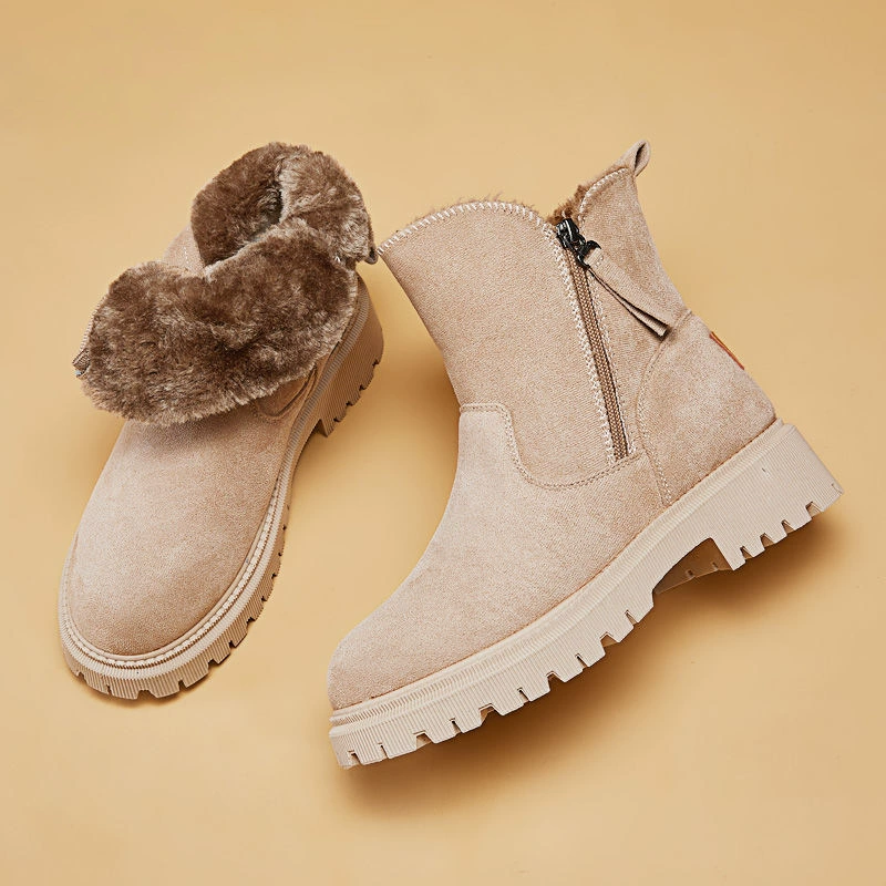 Martens, winter keep warm universal fleece low boots for students