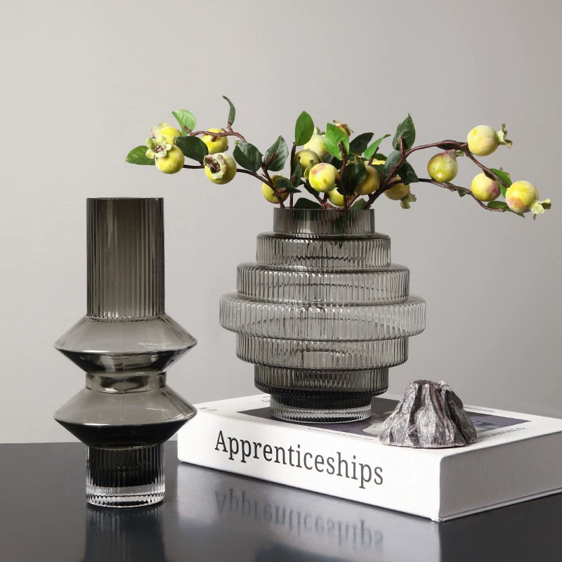 Новая стеклянная ваза в скандинавском современном стиле для дома, гостиной, модели комнаты, офиса продаж, отеля, цветочная композиция, маленькие украшения, цветочная композиция