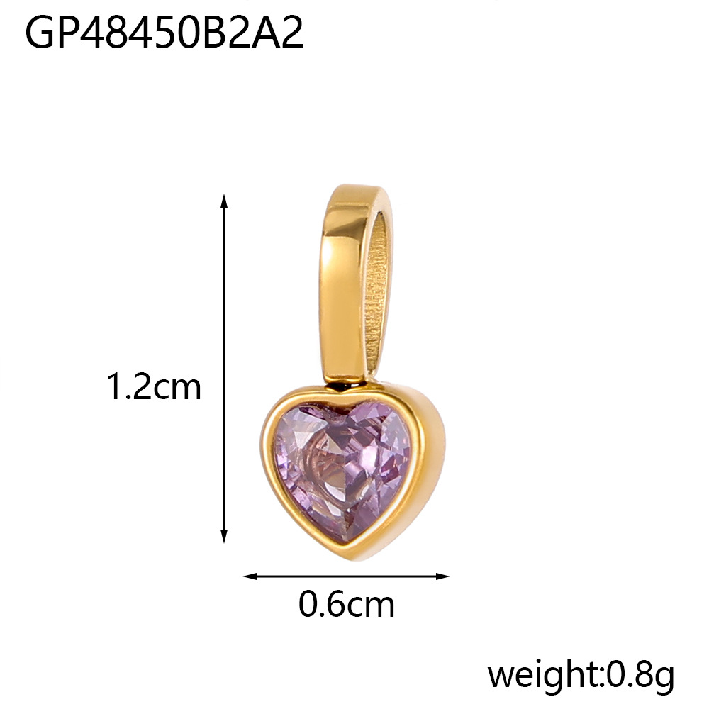 15g Weight Pendant, Chain Jewelry Making Type 12*6mm, 45cm Jewelry Making Size Zircon Inlay Material DIY Jewelry Accessories Classification 1 Piece Quantity 304 Stainless Steel Material Heart Shape Pattern Plating Design Basic, Modern Style, Simple Style Style 1 Piece 12*6mm 45cm 304 Stainless Steel Zircon Heart Shape Pendant Chain 4