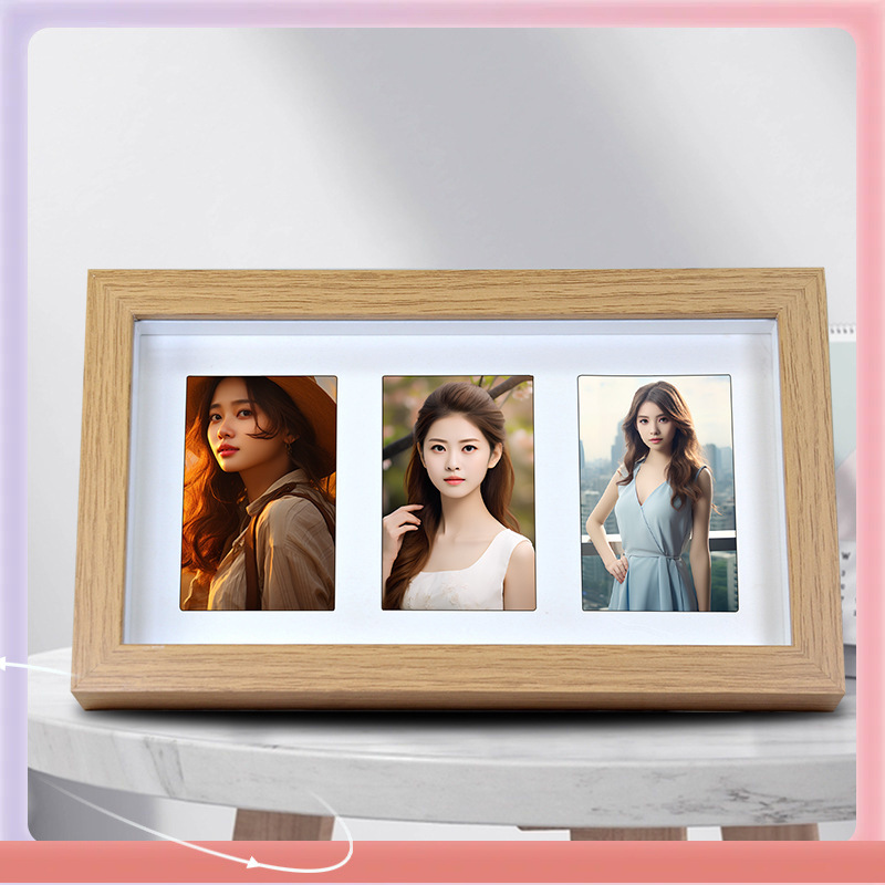 ➺3寸长条相框创意组合二连框艺术照三连四连框结婚纪念框摆台批