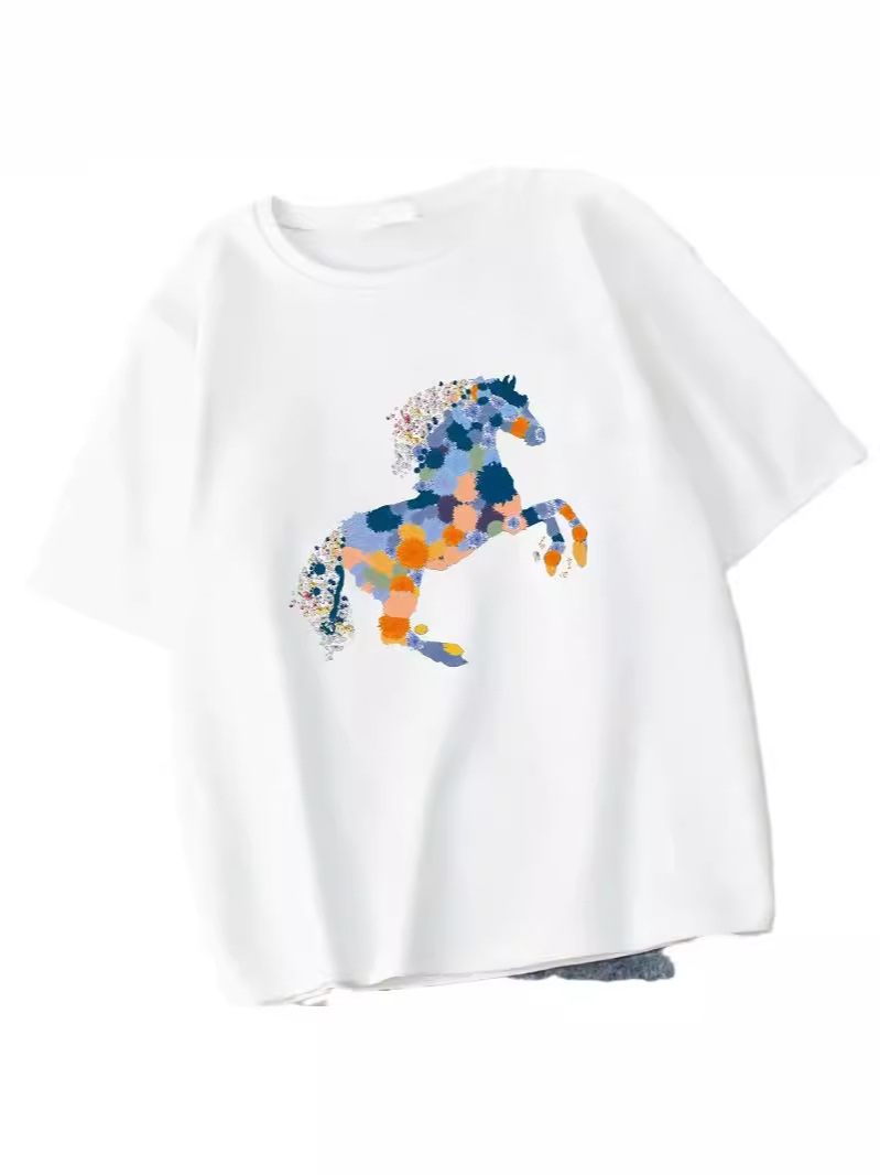 Camiseta de manga corta estilo Hong Kong para mujer, camiseta de manga corta estilo japonés 2026 para hombre y mujer, camiseta blanca versátil y moderna.