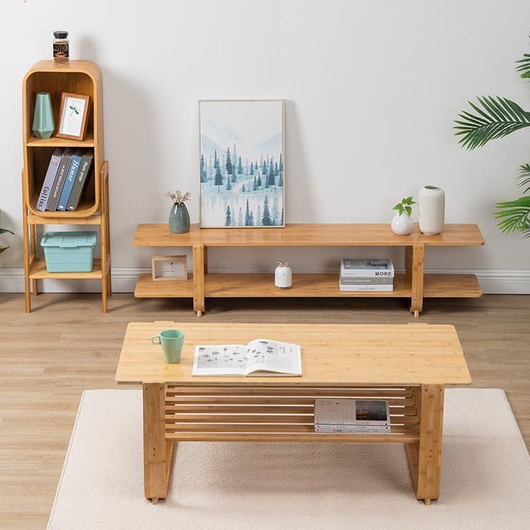 TV gabinete mesa de café combinación moderno simple económico hogar sala de estar dormitorio TV gabinete pequeño apartamento piso del Gabinete de Bambú