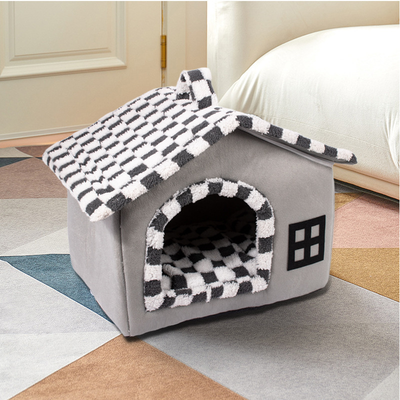 猫小屋、犬小屋、ハウス型、オールシーズン万能、小型犬テディ、冬暖かい、取り外して洗える犬小屋、ペット寝具|undefined