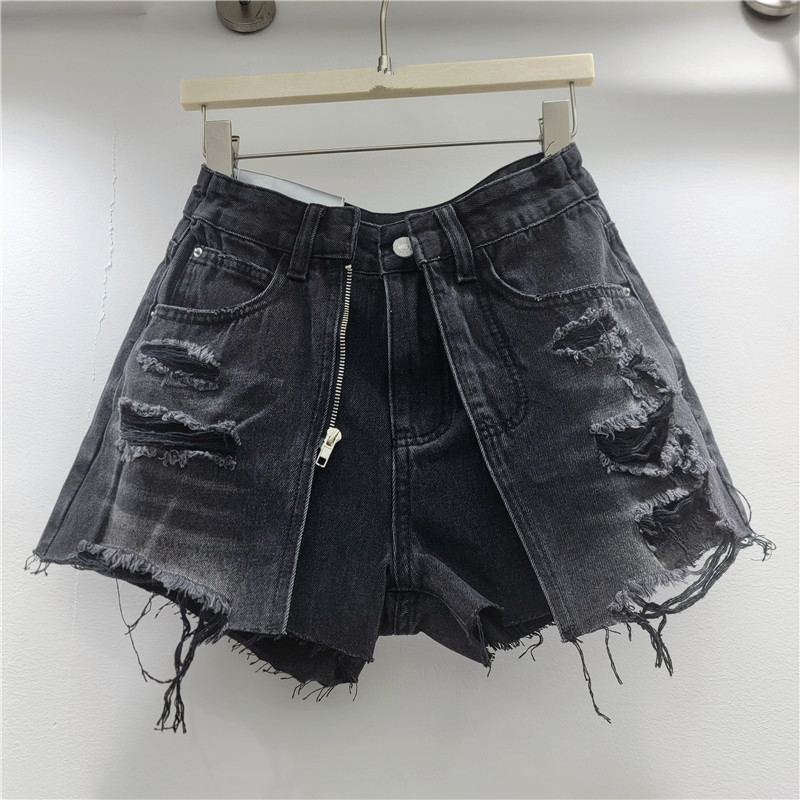 Shorts de Mezclilla con Rotos y Bordes Deshilachados para Verano