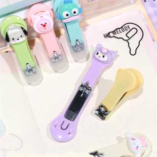 Cute Cartoon Doll-Shaped Alloy Nail Scissors for Home Use, Angled and Flat Mouth Nail Care Daily Tool Nail Clippers