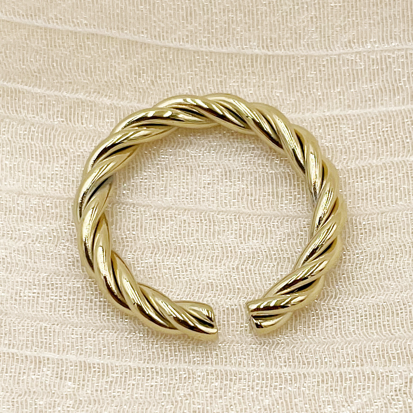 Simple Style Geometric Stainless Steel Plating Open Ring 1 Piece