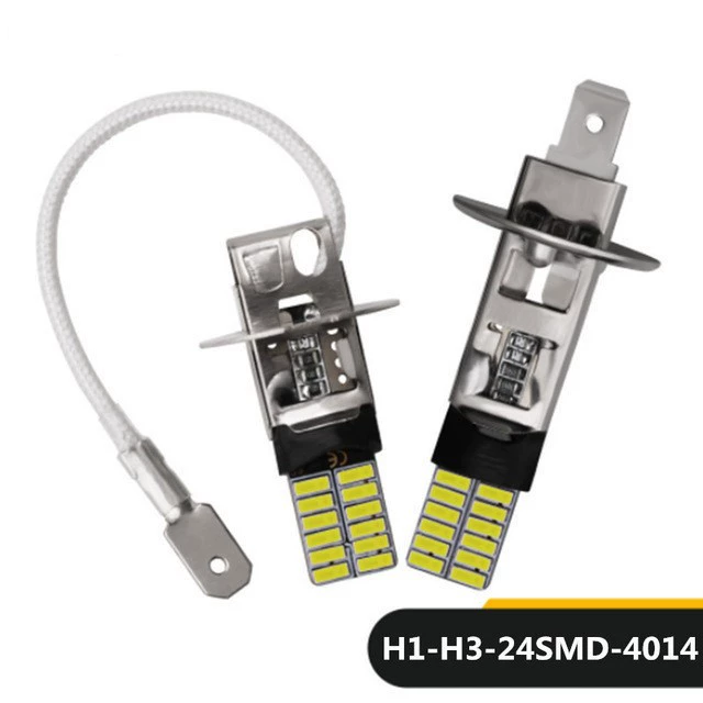Сверхяркая декодирующая фара противотуманная H3 4014 24SMD автомобильная противотуманная лампа 24LED передняя лампа H3 светильник