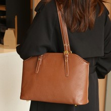 跨境欧美女包真皮包包女士高级感小众托特包大容量单肩手提通勤包