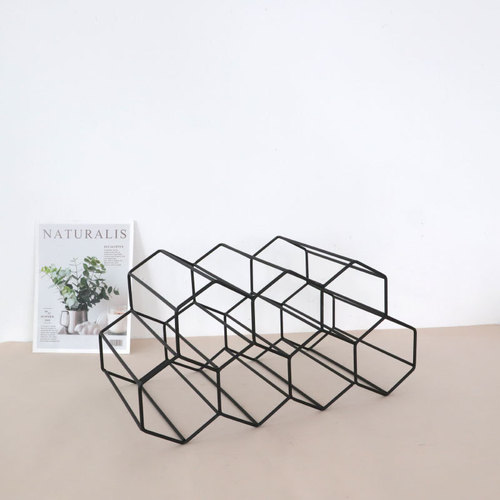 Gold metal iron wine rack ins living room creative wine cabinet display rack honeycomb horizontal wine rack
