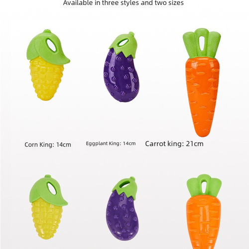 FOFOS Dual Cute Fox Dog Toys, Colorful Vegetable Sound Toys, Corn Eggplant Carrot Pet Toys